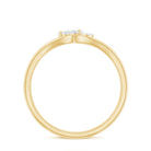 Certified Real Diamond Curved Promise Ring Natural - ( HI-SI ) - Rosec Jewels