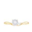 Certified Real Diamond Curved Promise Ring Natural - ( HI-SI ) - Rosec Jewels