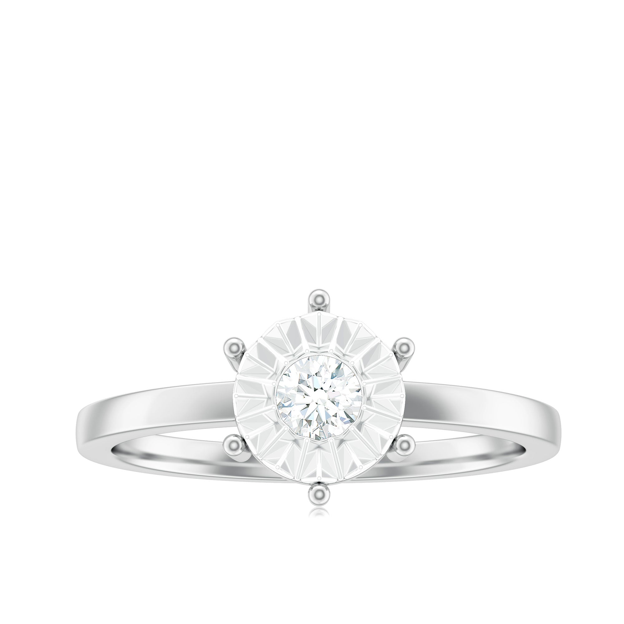 Rosec Jewels-Natural Diamond Promise Ring in Illusion Setting