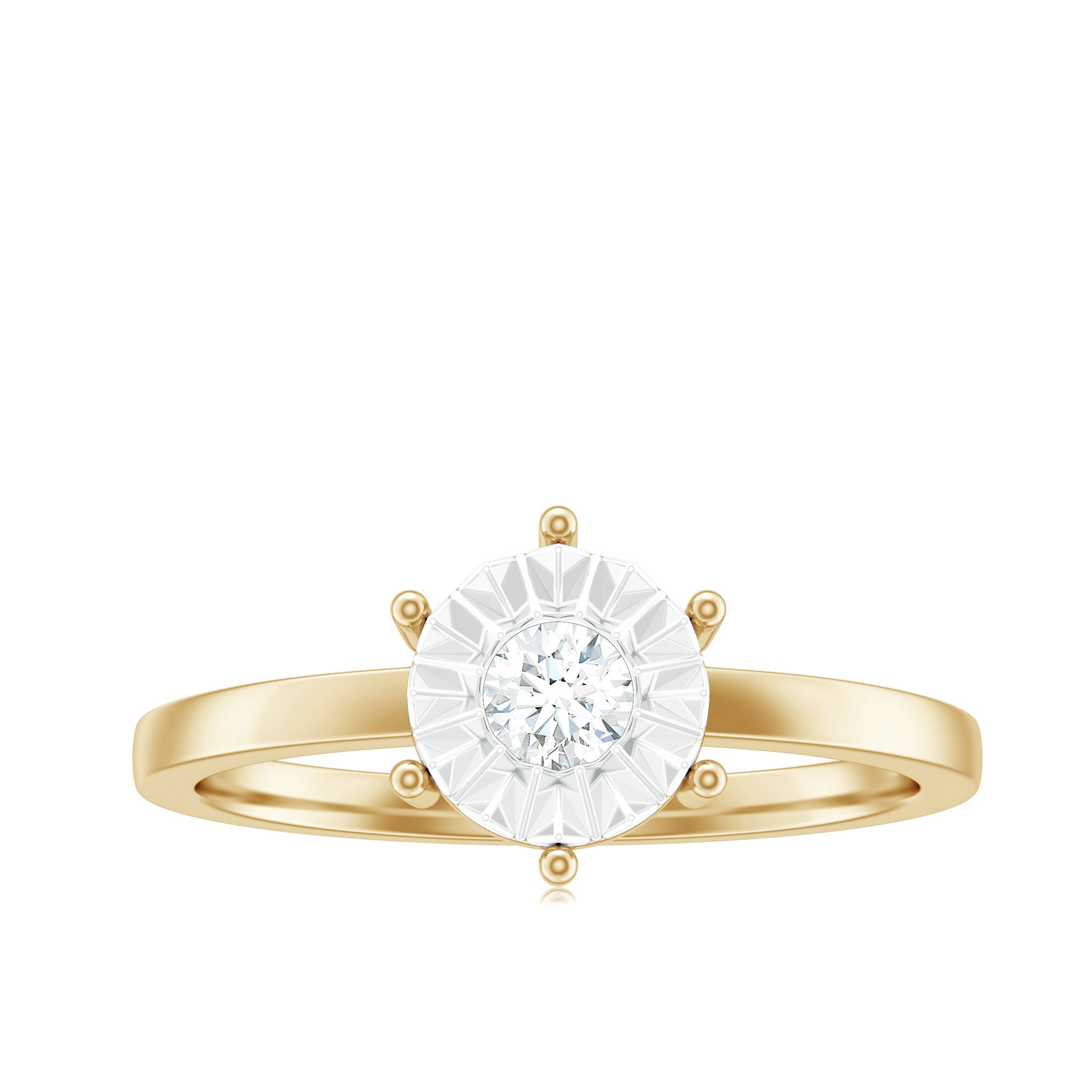 Rosec Jewels-Natural Diamond Promise Ring in Illusion Setting