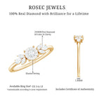Nature Inspired Diamond Leaf Promise Ring for Women Natural - ( HI-SI ) - Rosec Jewels