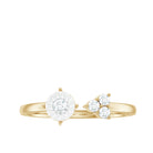 Certified Natural Diamond Cuff Ring for Women Natural - ( HI-SI ) - Rosec Jewels