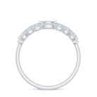 Vintage Inspired Natural Diamond Anniversary Ring Natural - ( HI-SI ) - Rosec Jewels