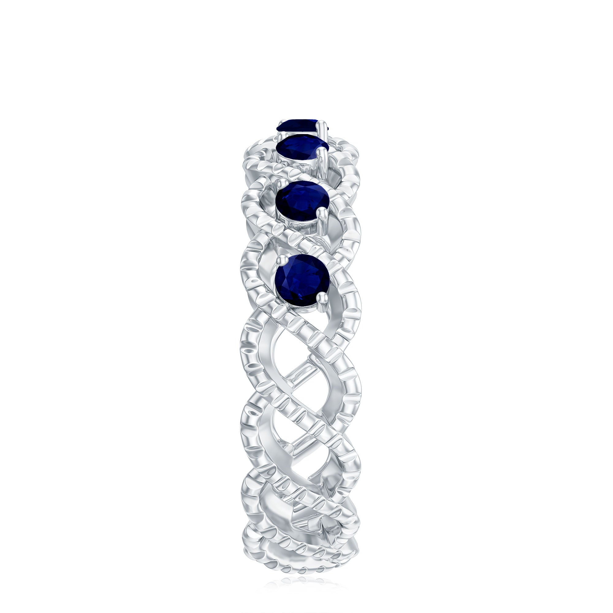 Rosec Jewels-Natural Blue Sapphire Infinity Band For Anniversary