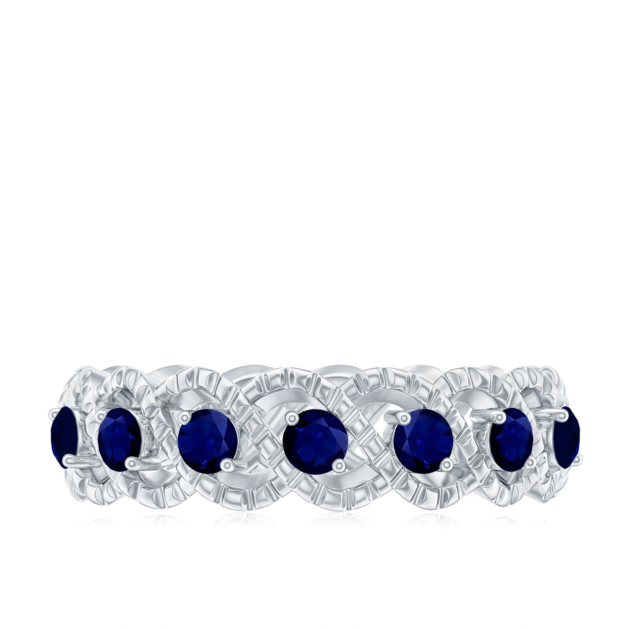 Rosec Jewels-Natural Blue Sapphire Infinity Band For Anniversary