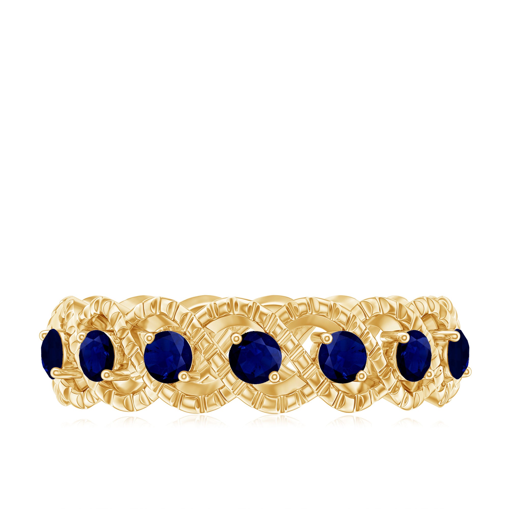 Rosec Jewels-Natural Blue Sapphire Infinity Band For Anniversary