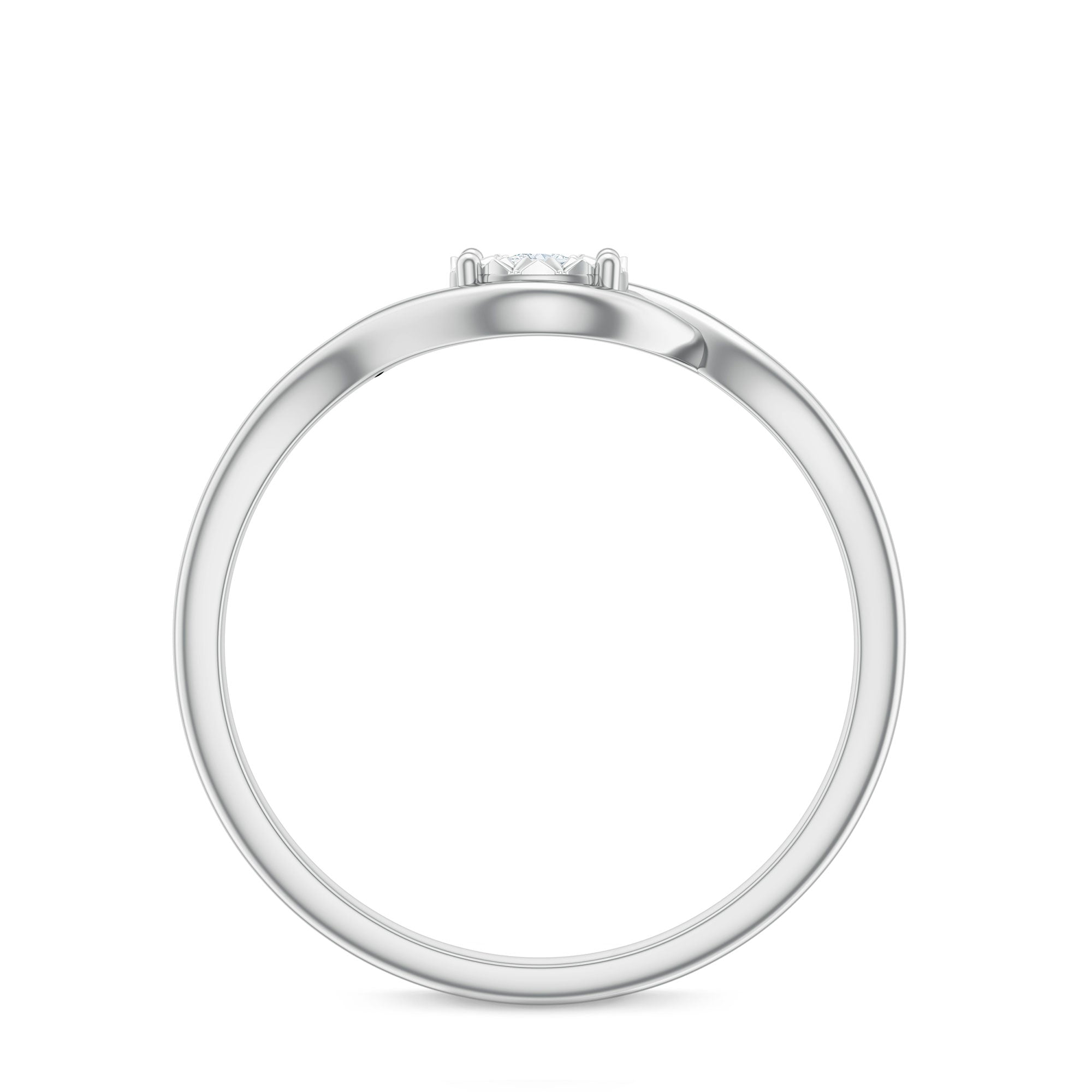 Certified Real Diamond Minimal Promise Ring for Women Natural - ( HI-SI ) - Rosec Jewels