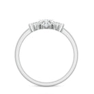 Natural Diamond Cluster Engagement Ring in Illusion Setting Natural - ( HI-SI ) - Rosec Jewels