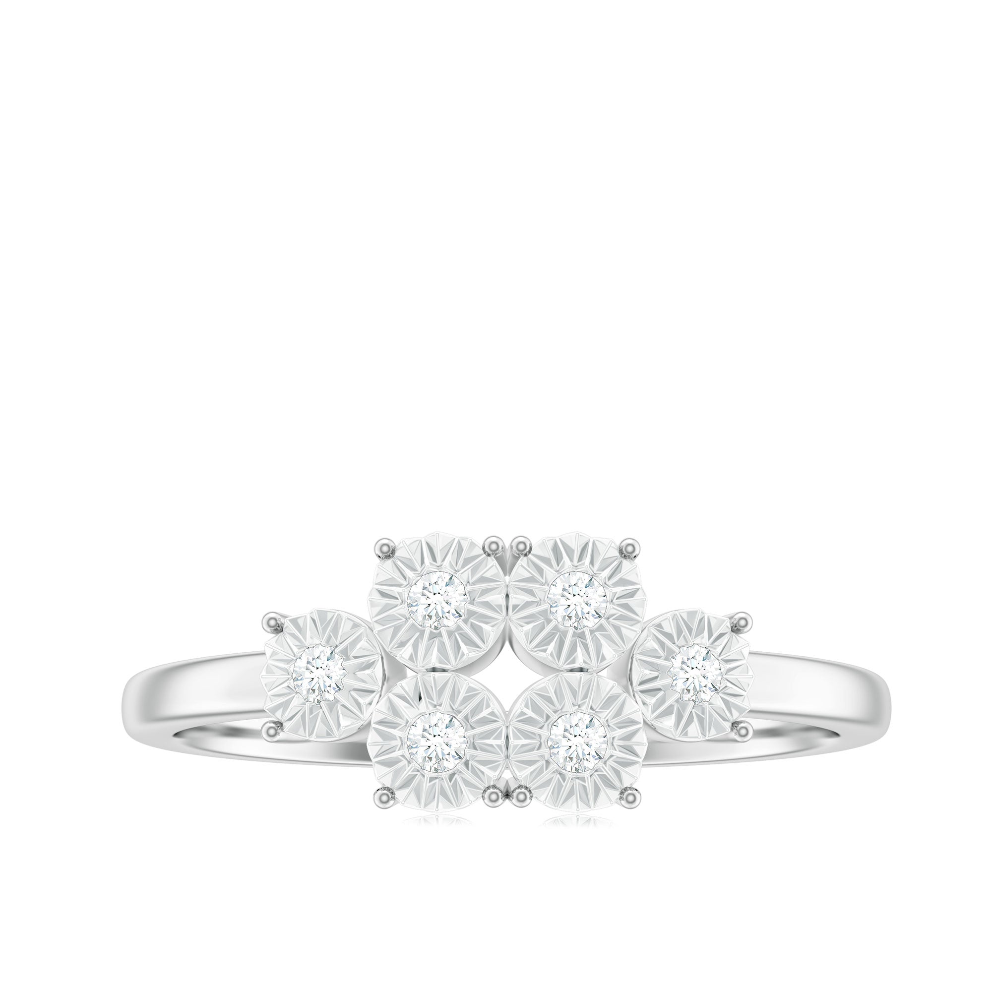 Rosec Jewels-Natural Diamond Cluster Promise Ring for Women