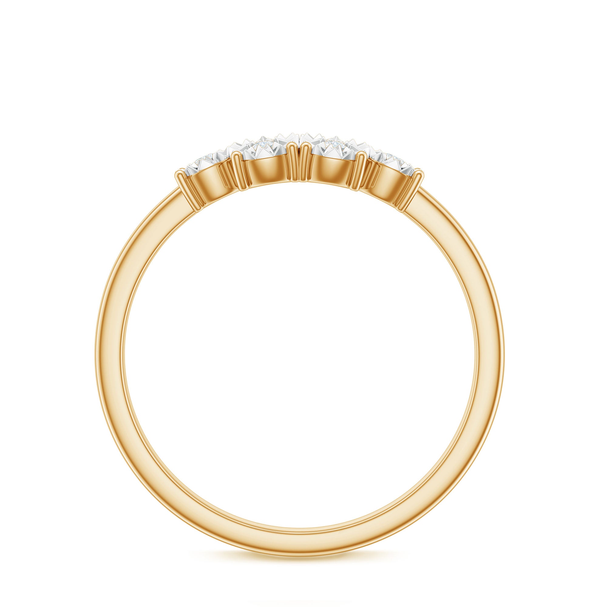 Rosec Jewels-Natural Diamond Cluster Promise Ring for Women