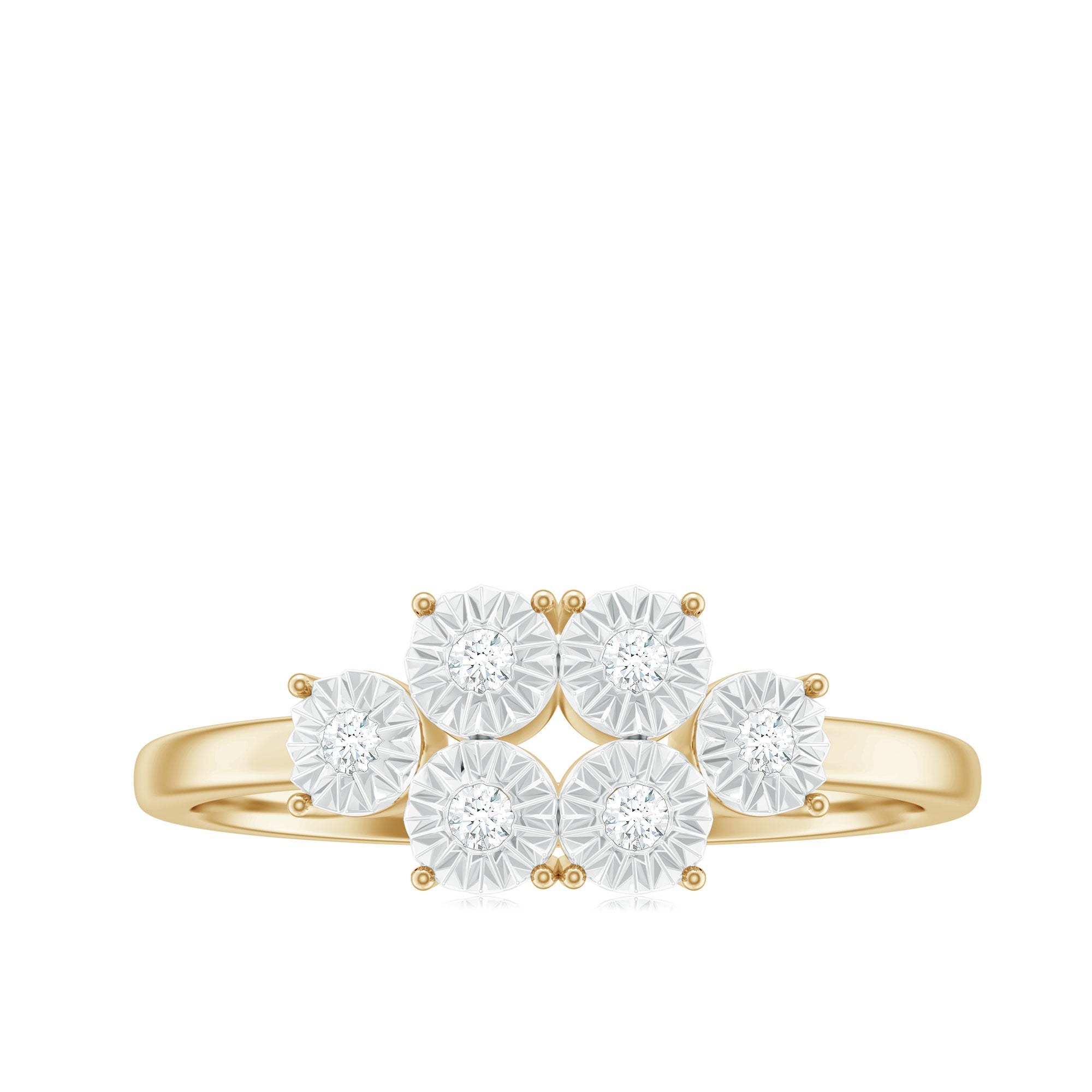 Rosec Jewels-Natural Diamond Cluster Promise Ring for Women