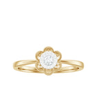 Rosec Jewels-Miracle Plate Real Diamond Flower Promise Ring