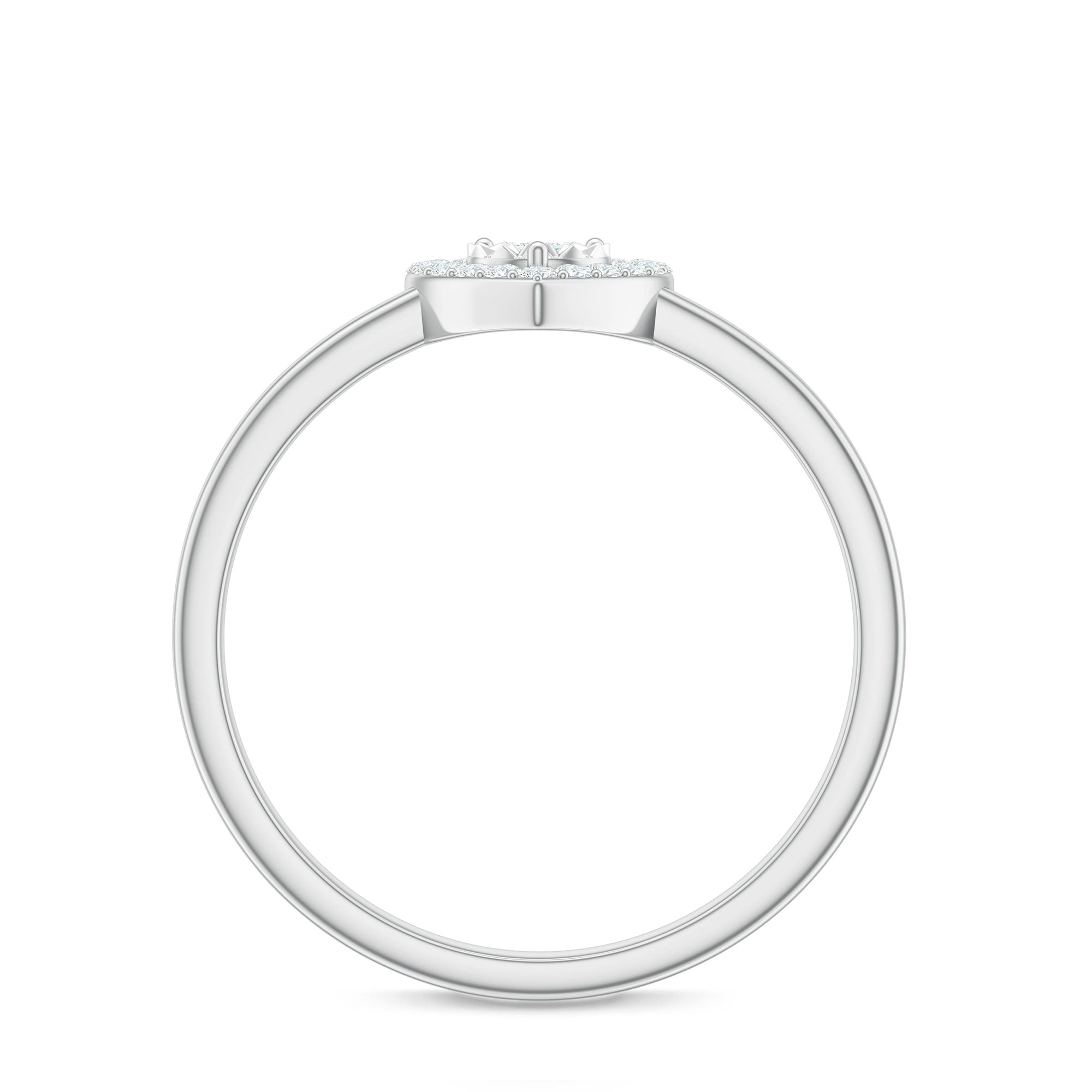 Certified Real Diamond Heart Promise Ring Natural - ( HI-SI ) - Rosec Jewels