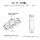 Certified Natural Diamond Engagement Ring for Women Natural - ( HI-SI ) - Rosec Jewels