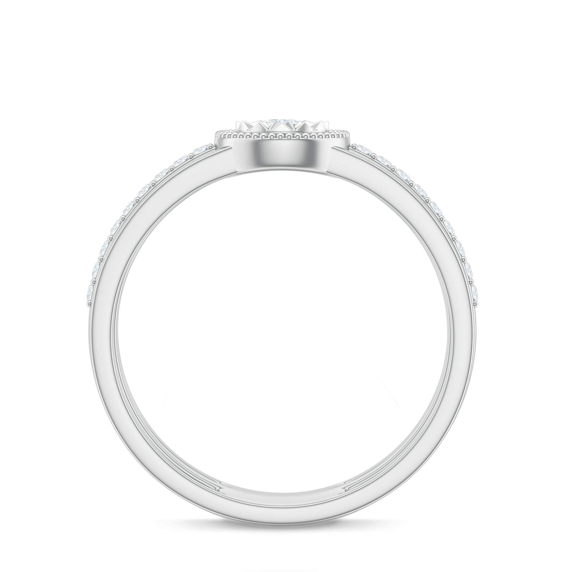 Certified Natural Diamond Engagement Ring for Women Natural - ( HI-SI ) - Rosec Jewels