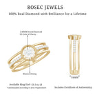 Certified Natural Diamond Engagement Ring for Women Natural - ( HI-SI ) - Rosec Jewels