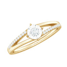 Rosec Jewels-Natural Diamond Engagement Ring with Split Shank