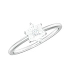 Rosec Jewels-Miracle Plate Diamond Flower Ring with Certificate