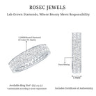Certified Lab Grown Diamond Wedding Band For Women Lab - ( EF-VS ) - Rosec Jewels