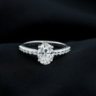 Certified 6X8 MM Lab Grown Diamond Oval Engagement Ring Lab - ( EF-VS ) - Rosec Jewels