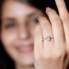 Certified 6X8 MM Lab Grown Diamond Oval Engagement Ring Lab - ( EF-VS ) - Rosec Jewels