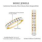 Certified Lab Grown Diamond Eternity Ring in Channel Set Lab - ( EF-VS ) - Rosec Jewels