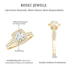 Certified 6 MM Lab Grown Diamond Halo Engagement Ring Lab - ( EF-VS ) - Rosec Jewels