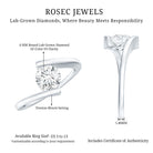 Certified 6 MM Lab Grown Diamond Tension Setting Engagement Ring Lab - ( EF-VS ) - Rosec Jewels