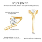 Certified 6 MM Lab Grown Diamond Tension Setting Engagement Ring Lab - ( EF-VS ) - Rosec Jewels