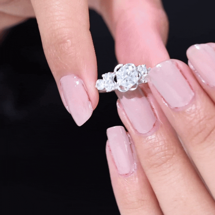 Certified 6 MM Lab Grown Diamond Engagement Ring Lab - ( EF-VS ) - Rosec Jewels