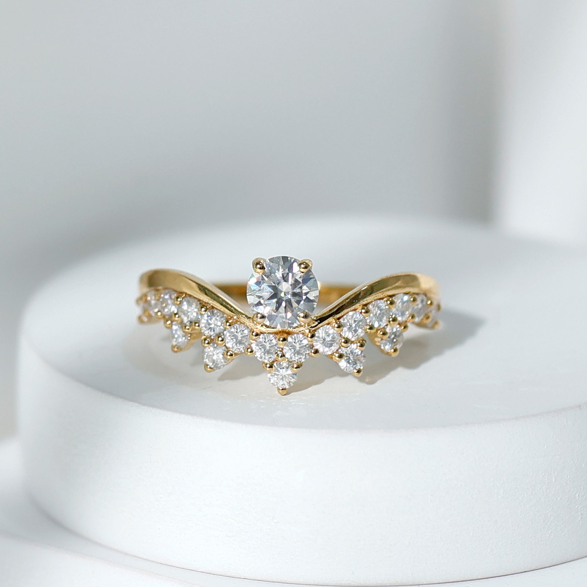 Certified Lab Grown Diamond Designer Engagement Ring Lab - ( EF-VS ) - Rosec Jewels