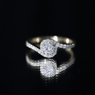 Certified 5 MM Lab Grown Diamond Bypass Engagement Ring Lab - ( EF-VS ) - Rosec Jewels