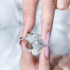 Certified 5 MM Lab Grown Diamond Bypass Engagement Ring Lab - ( EF-VS ) - Rosec Jewels