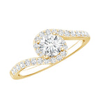 Certified 5 MM Lab Grown Diamond Bypass Engagement Ring Lab - ( EF-VS ) - Rosec Jewels
