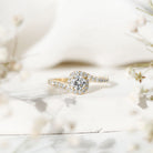 Certified 5 MM Lab Grown Diamond Bypass Engagement Ring Lab - ( EF-VS ) - Rosec Jewels