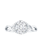 Rosec Jewels-Lab Grown Diamond 6X8 MM Oval Engagement Ring For Women