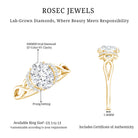 Rosec Jewels-Lab Grown Diamond 6X8 MM Oval Engagement Ring For Women