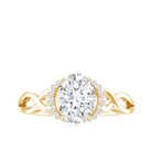 Rosec Jewels-Lab Grown Diamond 6X8 MM Oval Engagement Ring For Women