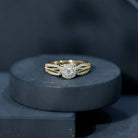 Certified Lab Grown Diamond Vintage Style Engagement Ring Lab - ( EF-VS ) - Rosec Jewels