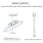 Rosec Jewels-Lab Grown Diamond Minimal 3 Stone Engagement Ring