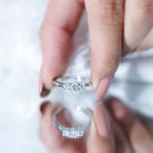 Rosec Jewels-Lab Grown Diamond Minimal 3 Stone Engagement Ring