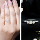 Rosec Jewels-Lab Grown Diamond Minimal 3 Stone Engagement Ring