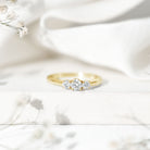 Rosec Jewels-Lab Grown Diamond Minimal 3 Stone Engagement Ring