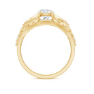 Certified 6 MM Lab Grown Diamond Vintage Inspired Engagement Ring Lab - ( EF-VS ) - Rosec Jewels