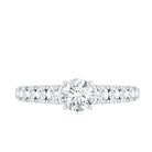 Rosec Jewels-Lab Grown Diamond Classic Engagement Ring With Side Stones