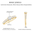 Rosec Jewels-Lab Grown Diamond Classic Engagement Ring With Side Stones