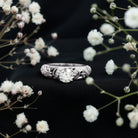 Certified 6 MM Lab Grown Diamond Designer Engagement Ring Lab - ( EF-VS ) - Rosec Jewels