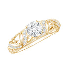 Certified 6 MM Lab Grown Diamond Designer Engagement Ring Lab - ( EF-VS ) - Rosec Jewels