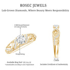 Certified 6 MM Lab Grown Diamond Designer Engagement Ring Lab - ( EF-VS ) - Rosec Jewels