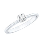 Lab Grown Diamond Solitaire Promise Ring For Women Lab - ( EF-VS ) - Rosec Jewels